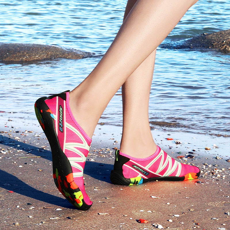 Women's Zigzag Water Shoes Quick Dry Aqua Socks for Swimming Surfing