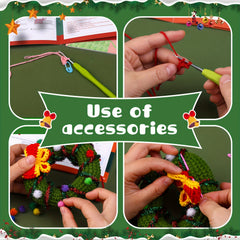 Beginner Crochet Yarn Kit for Adults with English Manual - DIY Cartoon Doll
