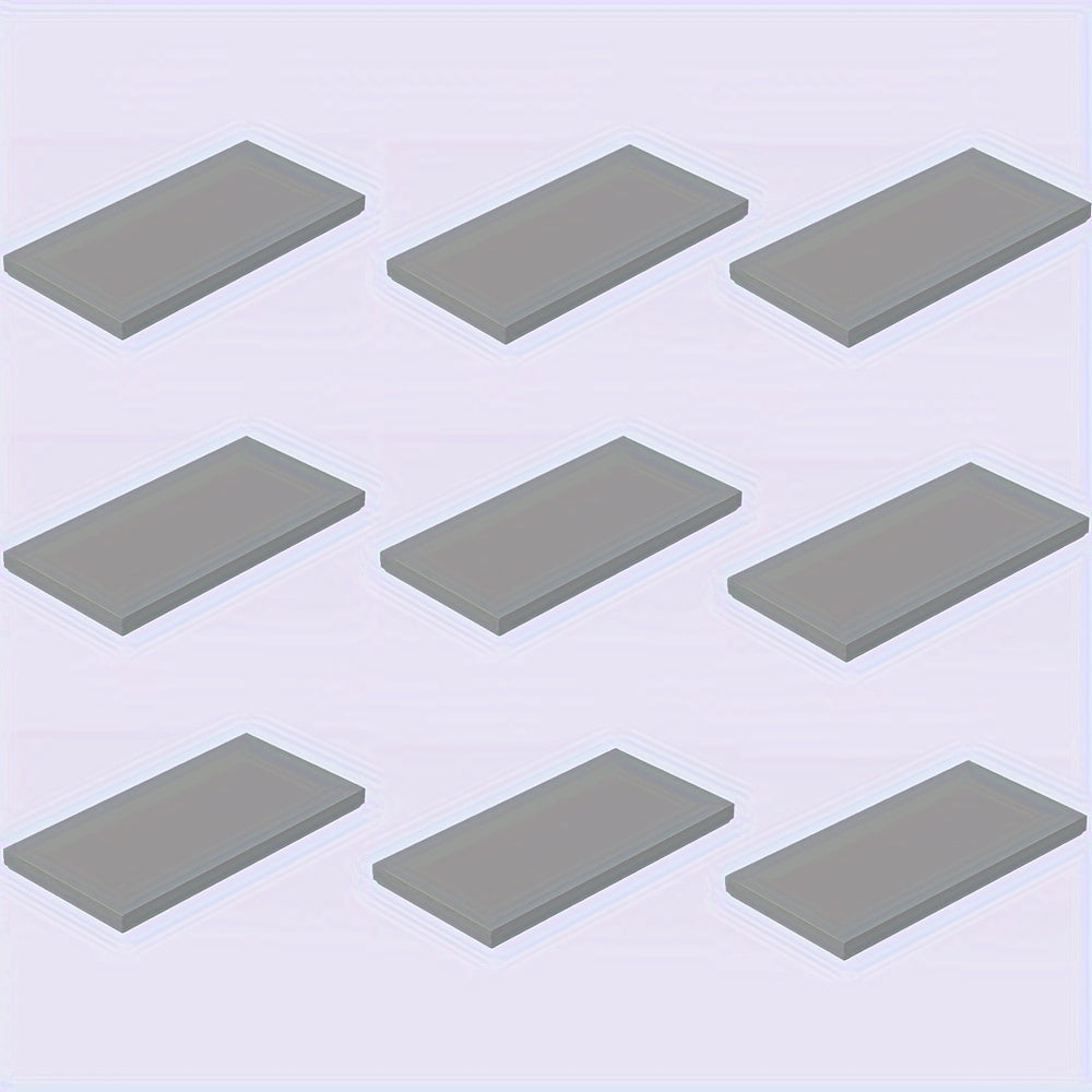 8-12 Years Building Blocks Set 9pcs Low Wall Flat Plate Bricks ABS Plastic