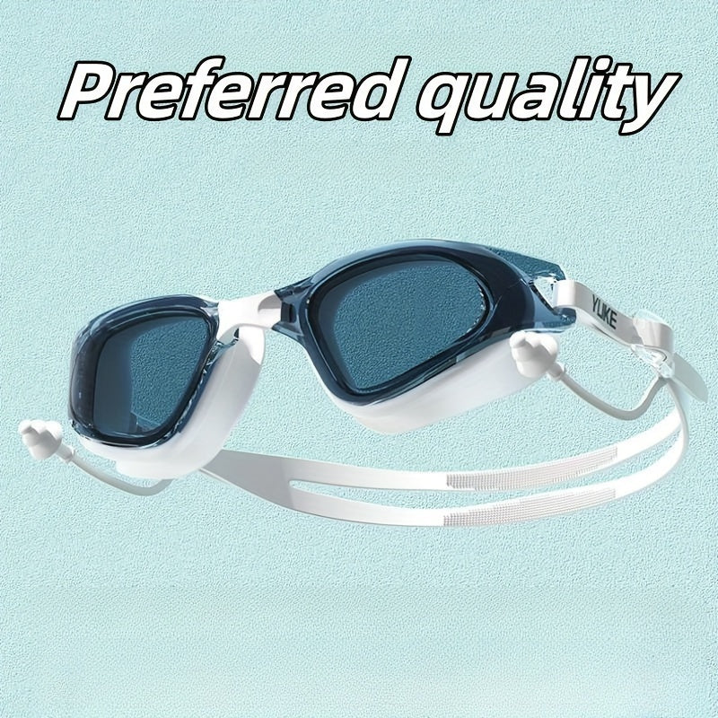 Large Frame Anti-Fog Swimming Goggles High Definition