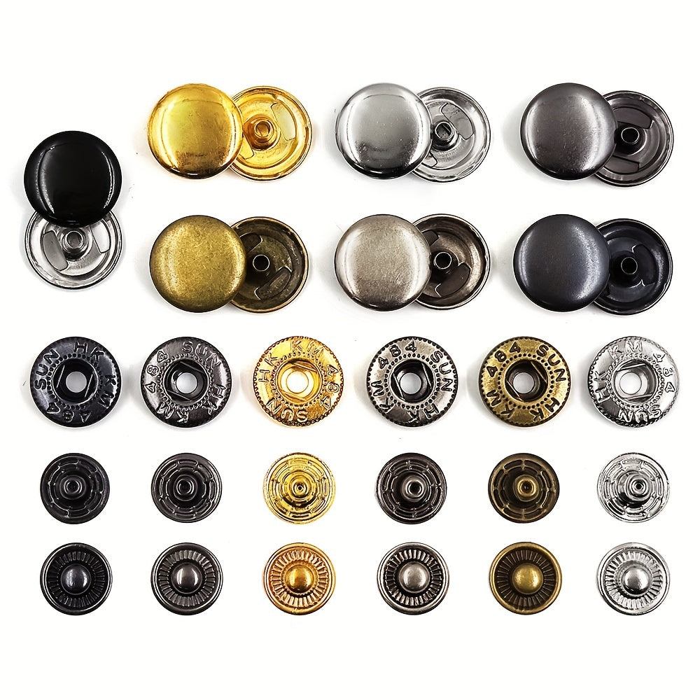 Metal Snaps Fasteners Button for Leathercraft Clothes Garment Bags