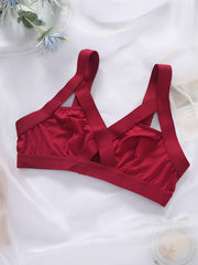 Wireless Cut Out Bra Comfy & Breathable Women's Lingerie