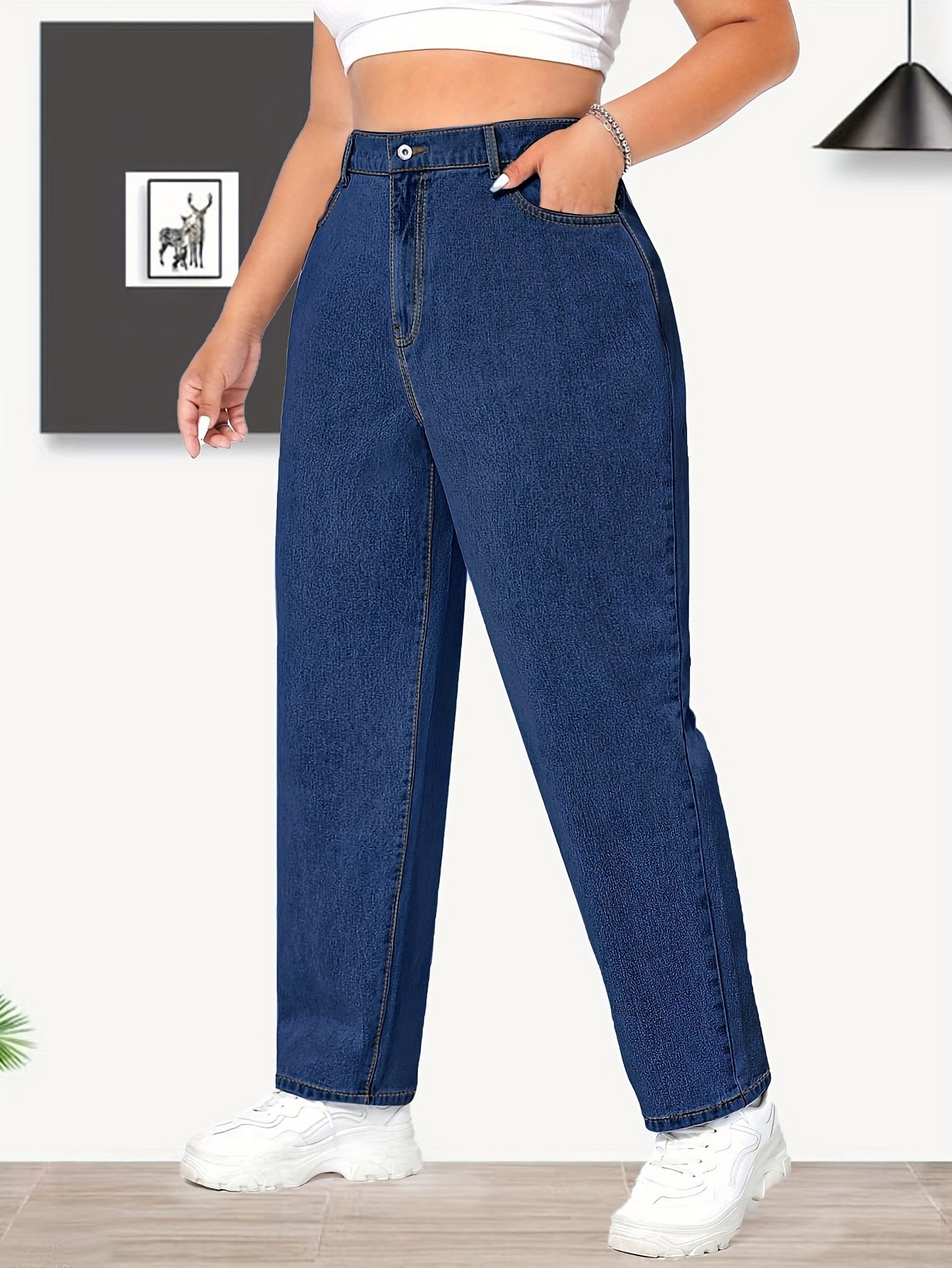 Loose Fit Tapered Leg Jeans