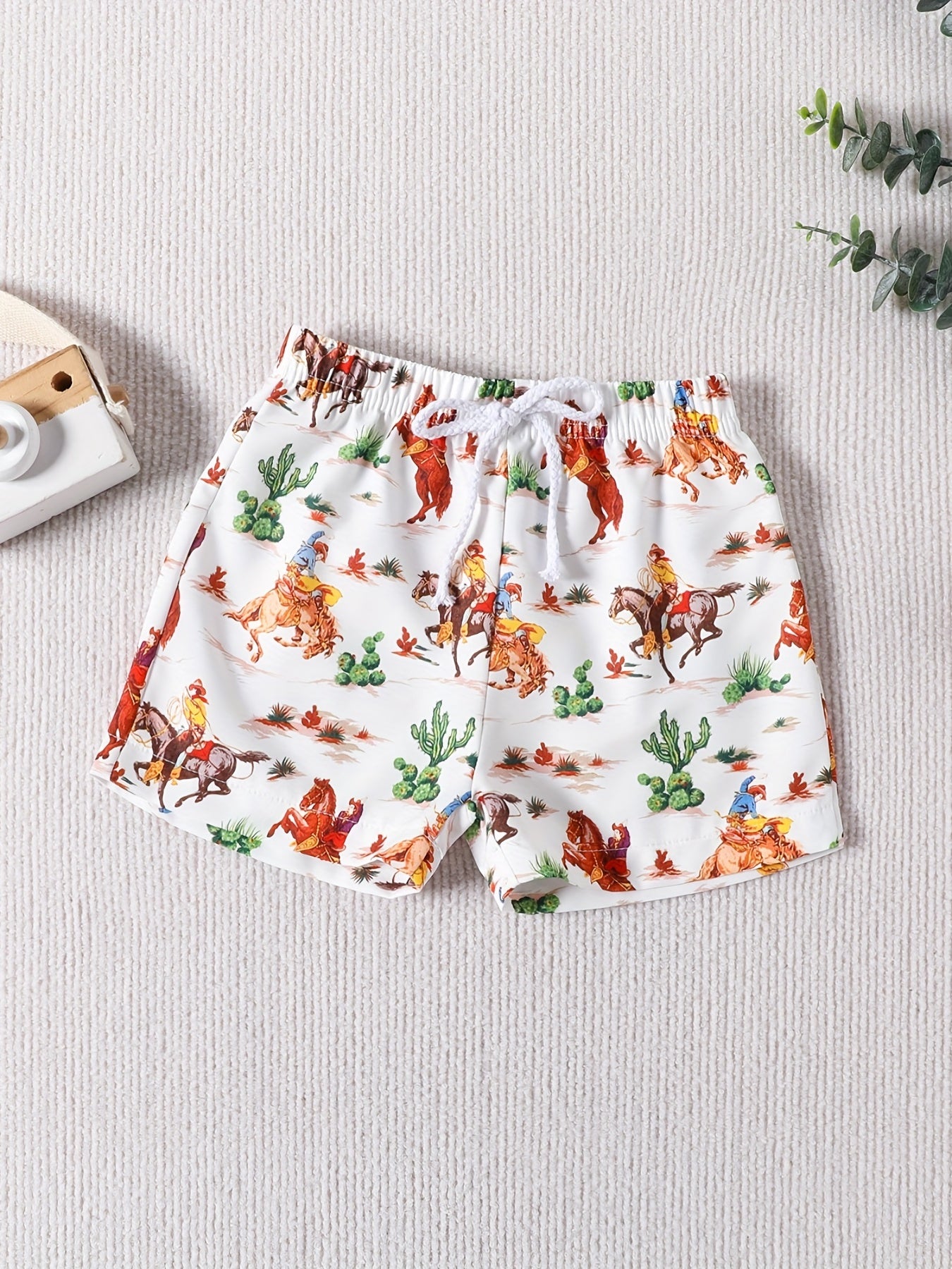 Boys Cotton Baseball Drawstring Shorts Comfy Short Pant For Kids