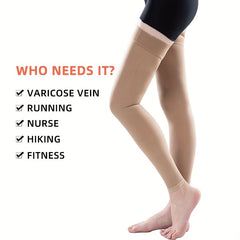 15 21mmHg Compression Sock Footless Class 1 Support Men Women