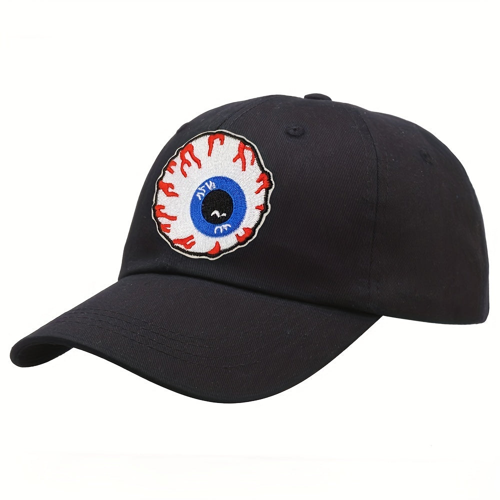Embroidered Hip Hop Baseball Cap Eyeball Design