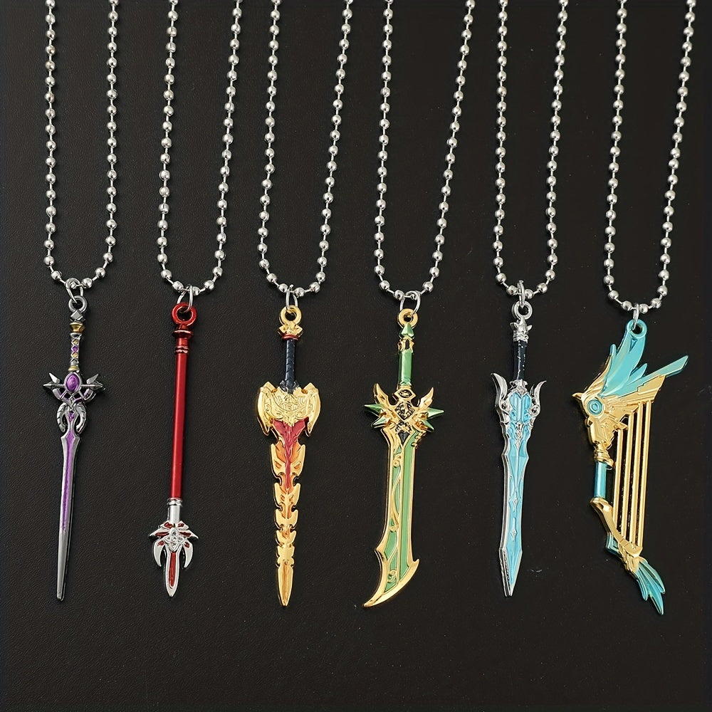 Sword Weapon Pendant Necklace Jewelry Gift For Game Boys