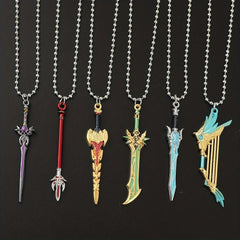 Sword Weapon Pendant Necklace Jewelry Gift For Game Boys