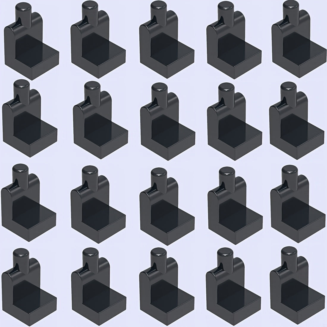 20pcs Building Block Fences, Three Colors for DIY Projects