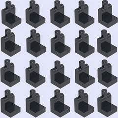20pcs Building Block Fences, Three Colors for DIY Projects