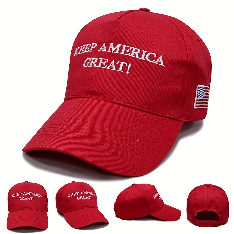 Flag Embroidery Baseball Cap Solid Cotton Dad Hat Unisex Sports Hat