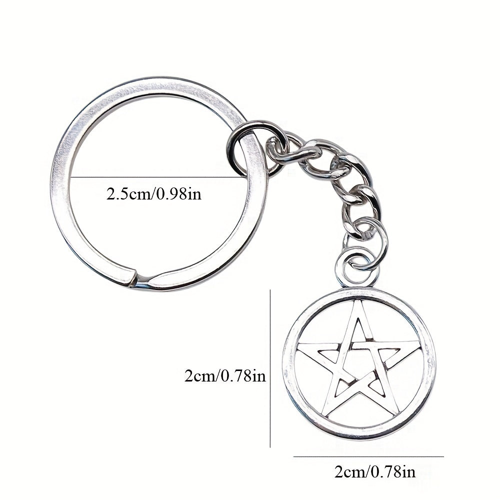Vintage Pentagram Pendant Keychain