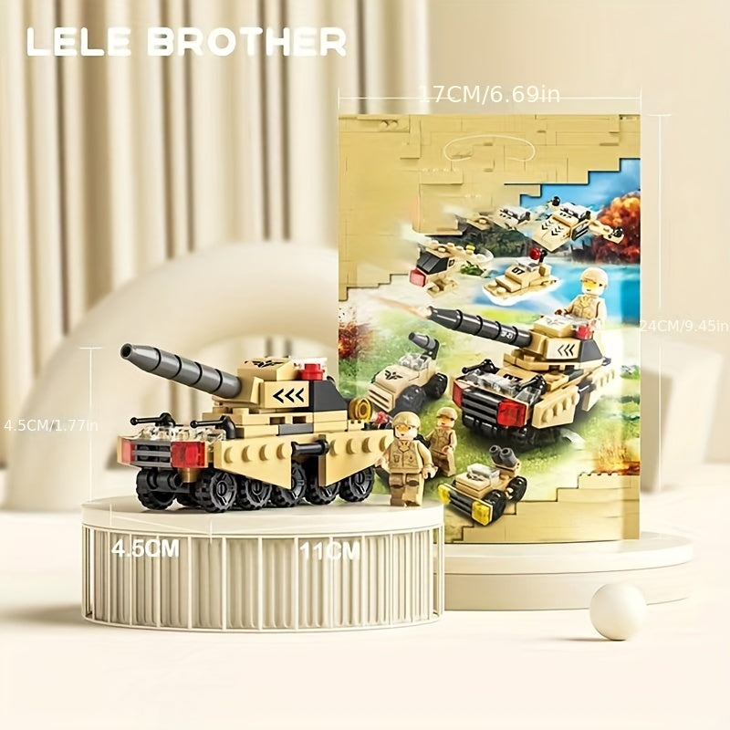 123pcs Military Tank Series Building Blocks Toys for Children