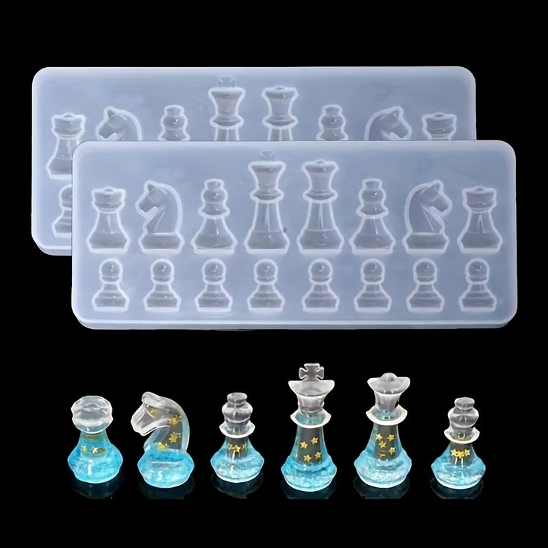 Chess Pieces Resin Mold Epoxy 3D Silicone DIY Crafting Tools