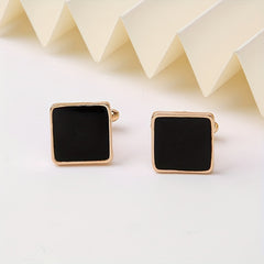 Geometric Square Cufflinks for Men