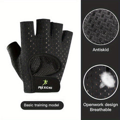 Half Finger Fitness Gloves Men Women Anti-slip Palm Protection Breathable