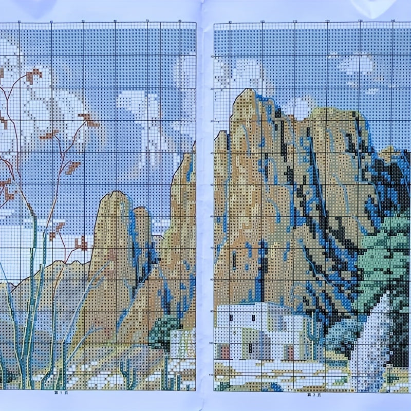 DIY Cross Stitch Kit Silk Road Landscape Pattern