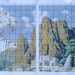 DIY Cross Stitch Kit Silk Road Landscape Pattern