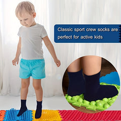 20 Pairs Children's Crew Socks Breathable Comfy Sweat Absorption Sports Socks