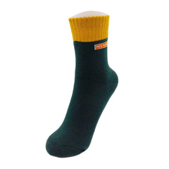 Colorblock Thermal Letter Pattern Mid Tube Socks Women's Stockings