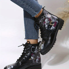 Women's Round Toe Platform Ankle Boots
