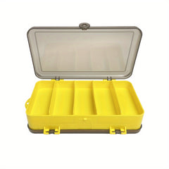 Double Sided Tool Storage Box With Grids & Handles Plastic Parts Organizer