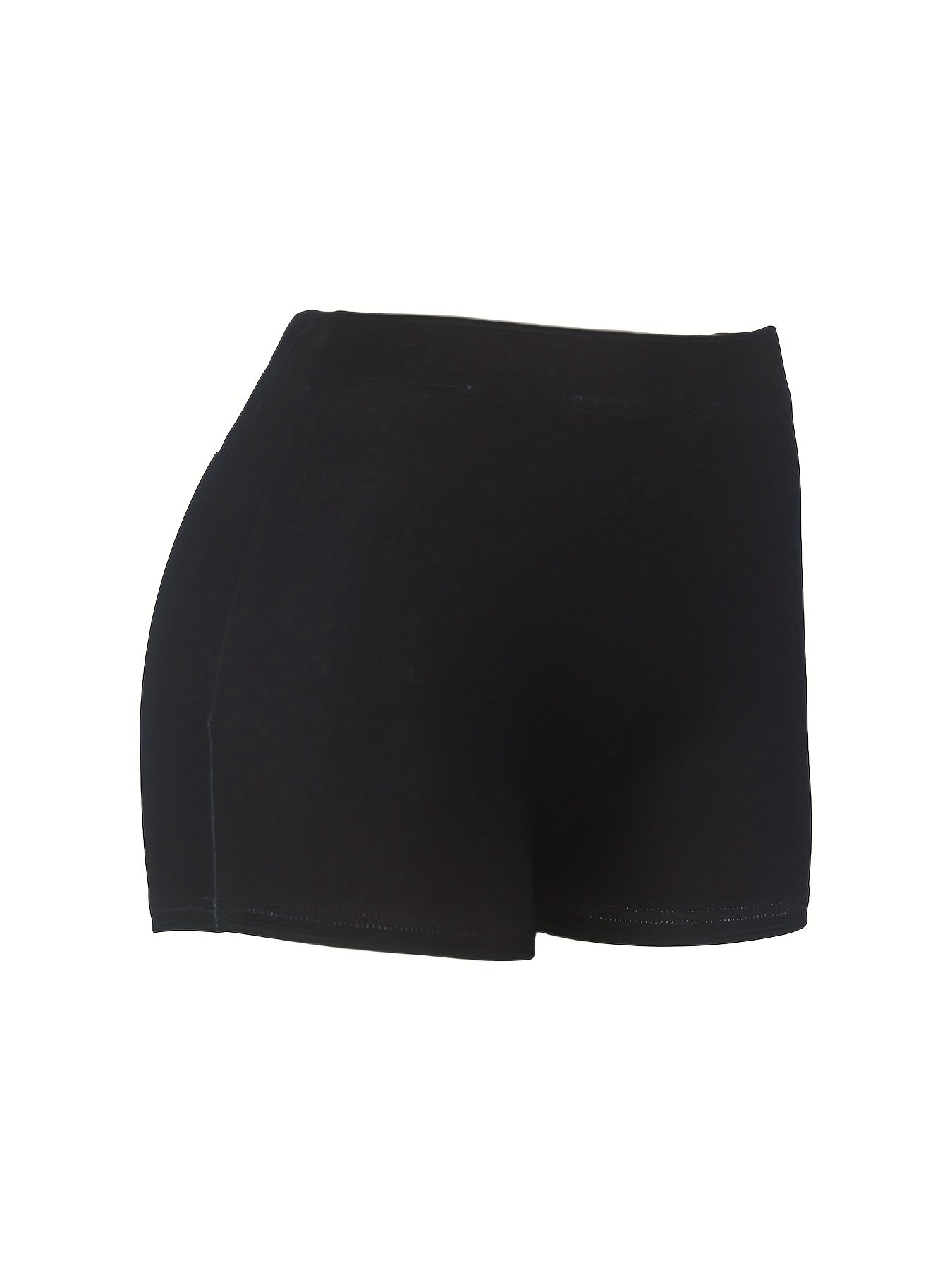 Letter & Graphic Print Skinny Shorts Women's Clothing