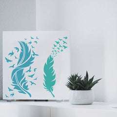 Bird Feather Stencils - Wood, Canvas, Paper - Variety of Sizes