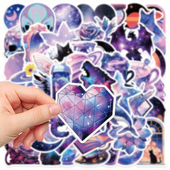 50pcs Cartoon Galaxy Series Phone Case Graffiti Sticker Waterproof DIY Creative