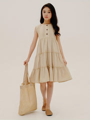 Girls' Sleeveless Princess Dress for Summer Parties
