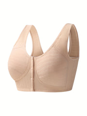 Front Buckle Wireless Push Up Bra for Women
