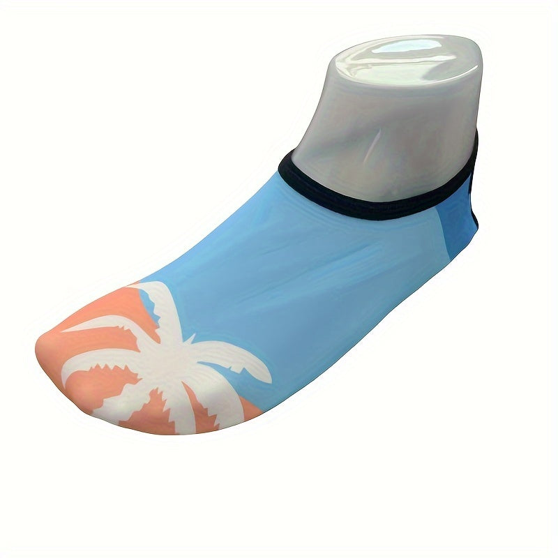 Coconut Tree Pattern Water Shoes Lightweight Non slip Snorkeling Beach