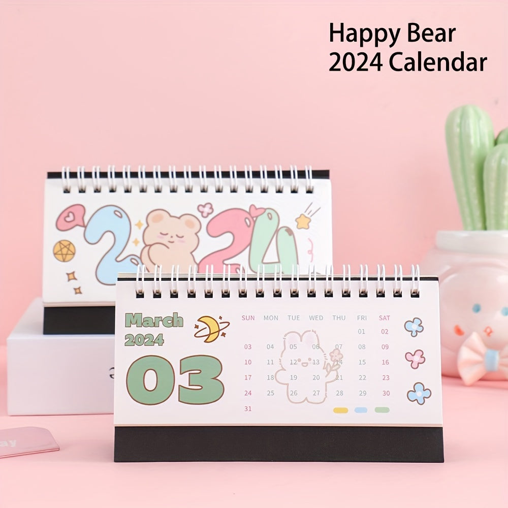 Cartoon Desk Calendar - October to December - Planning & Organizing Schedule