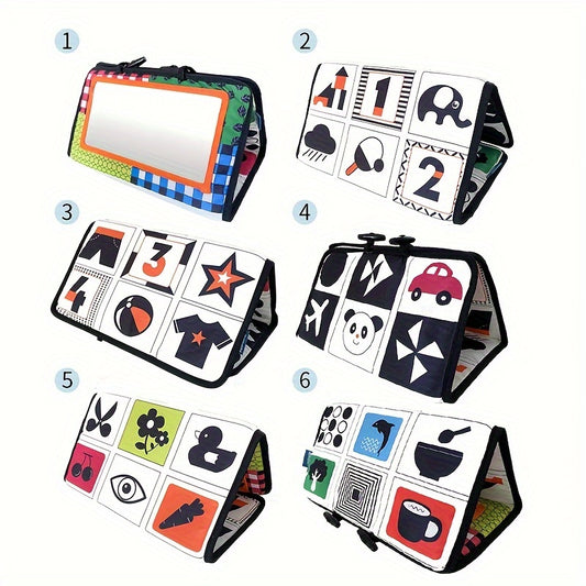 Sensory Crinkle Book, High Contrast Puzzle Toy for Youngsters