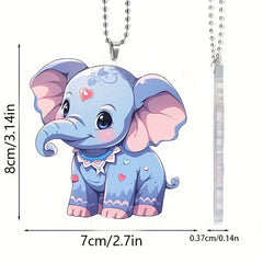 Elephant Car Pendant Keychain, Stylish Interior Decoration
