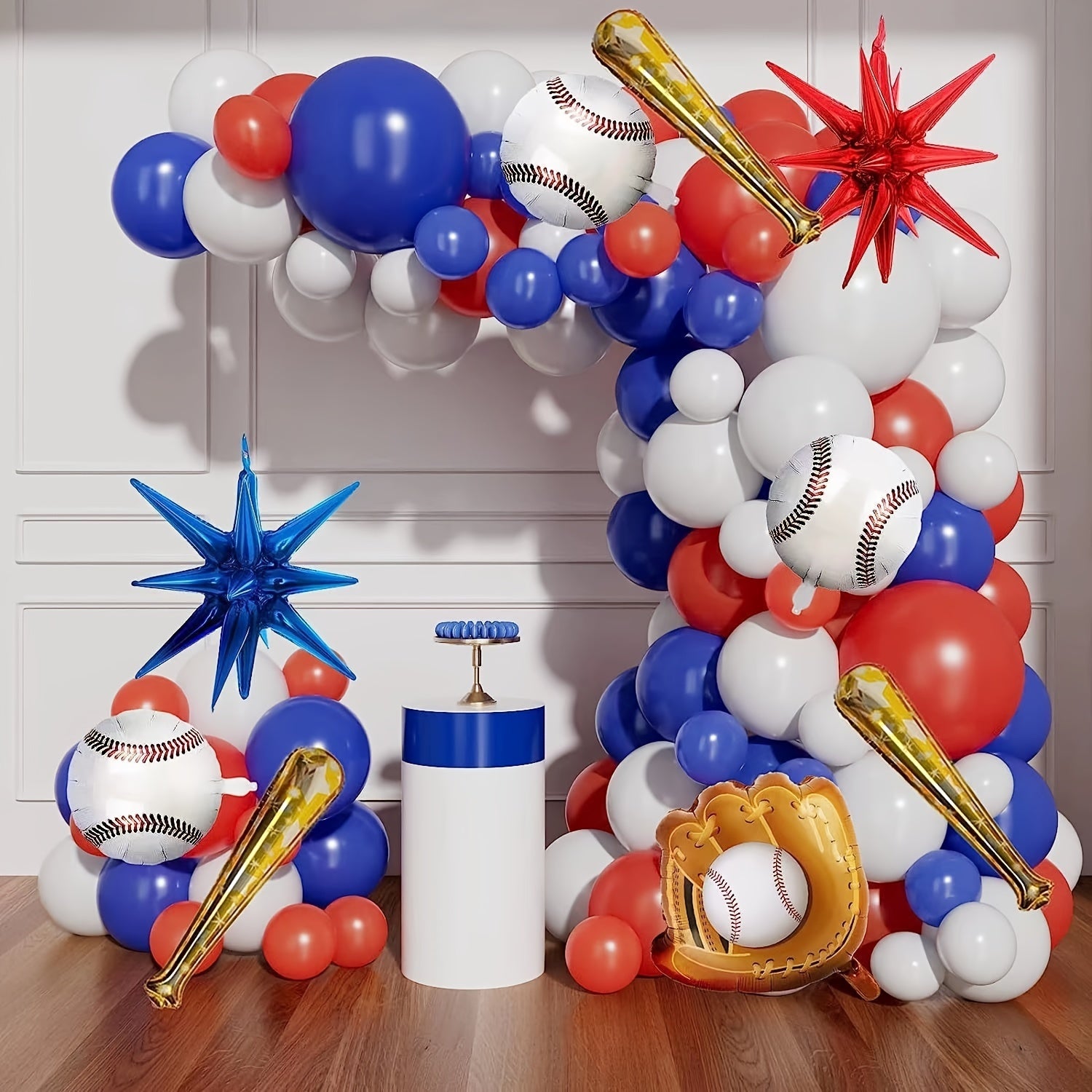 123pcs Baseball Balloon Toy Set Sports Theme Birthday Party Supplies
