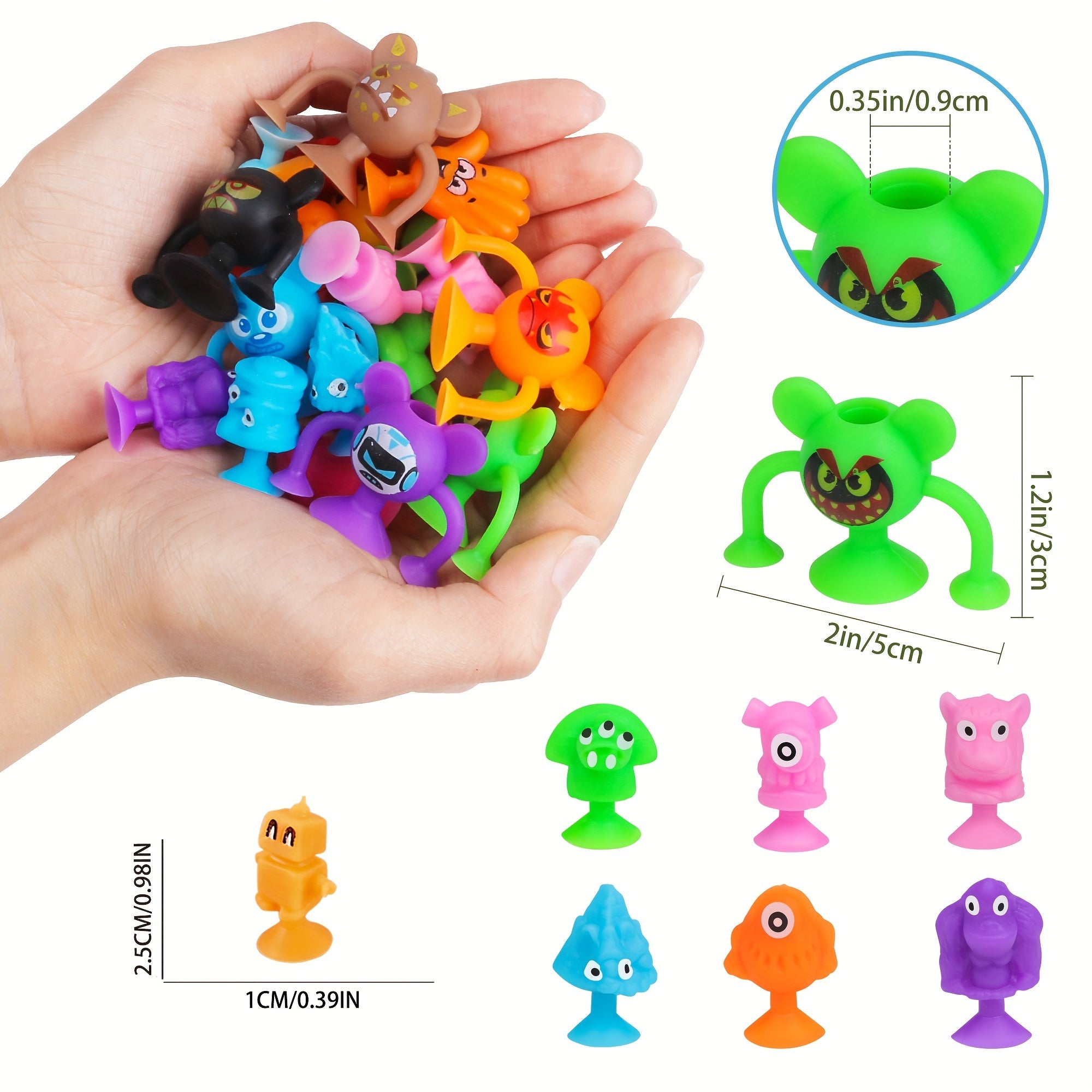 50pcs Suction Cup Monster Toys Party Favors Stress Relief Halloween Christmas