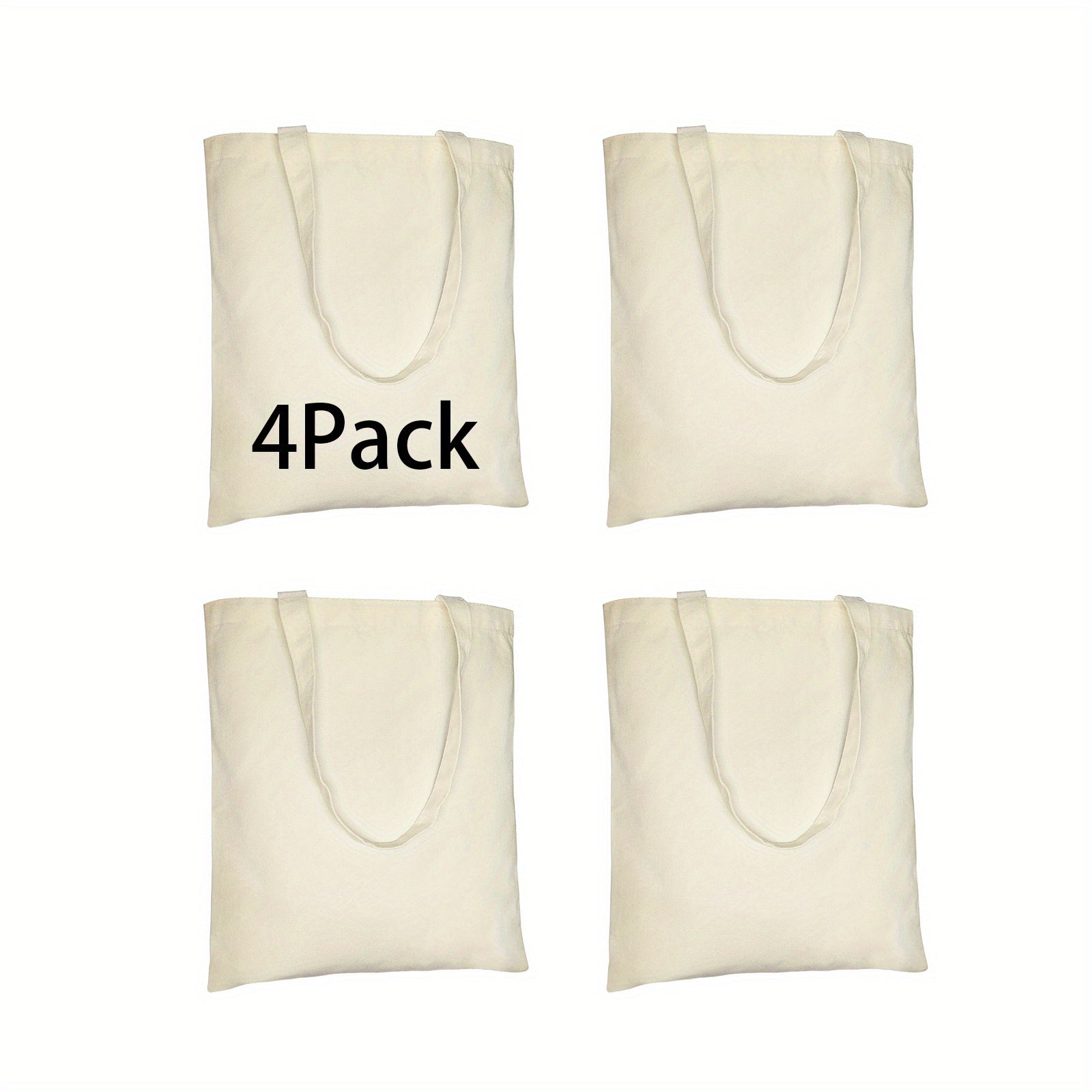 12 Pack Large Canvas Tote Bags for DIY Projects, Shopping, Gifts