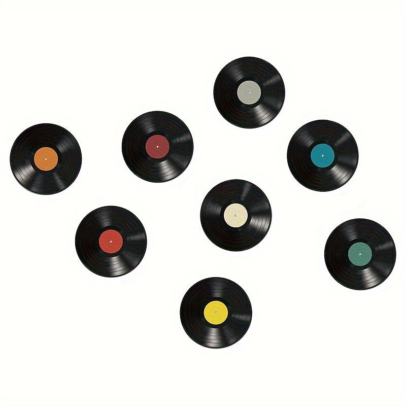 8pcs Vinyl Record Wall Stickers Home Wall Decoration