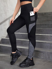 Mesh Stitch Cropped Pants with Butt Lift Pockets for Fitness Leggings