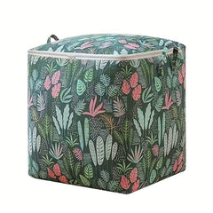 Pattern Storage Box Zipper Dustproof Organizer Foldable Clothes Container