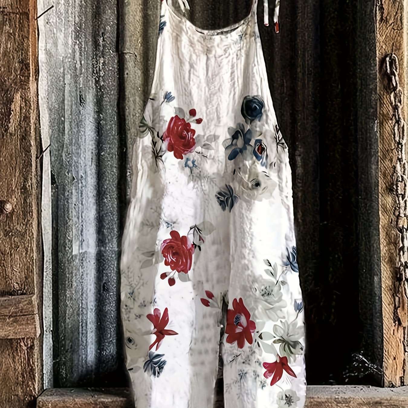 Plus Floral Print Wide Leg Cami Jumpsuit
