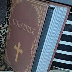 Bible Book Safe Storage Box with Key Lock