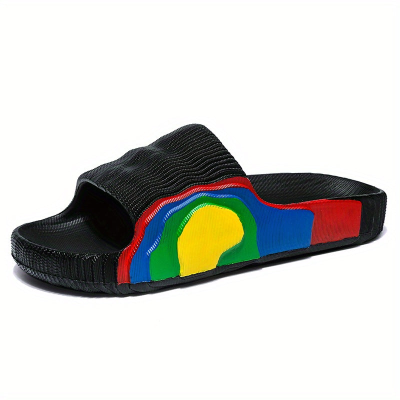 Men's Lightweight Block Slippers Open Toe for Spring & Summer