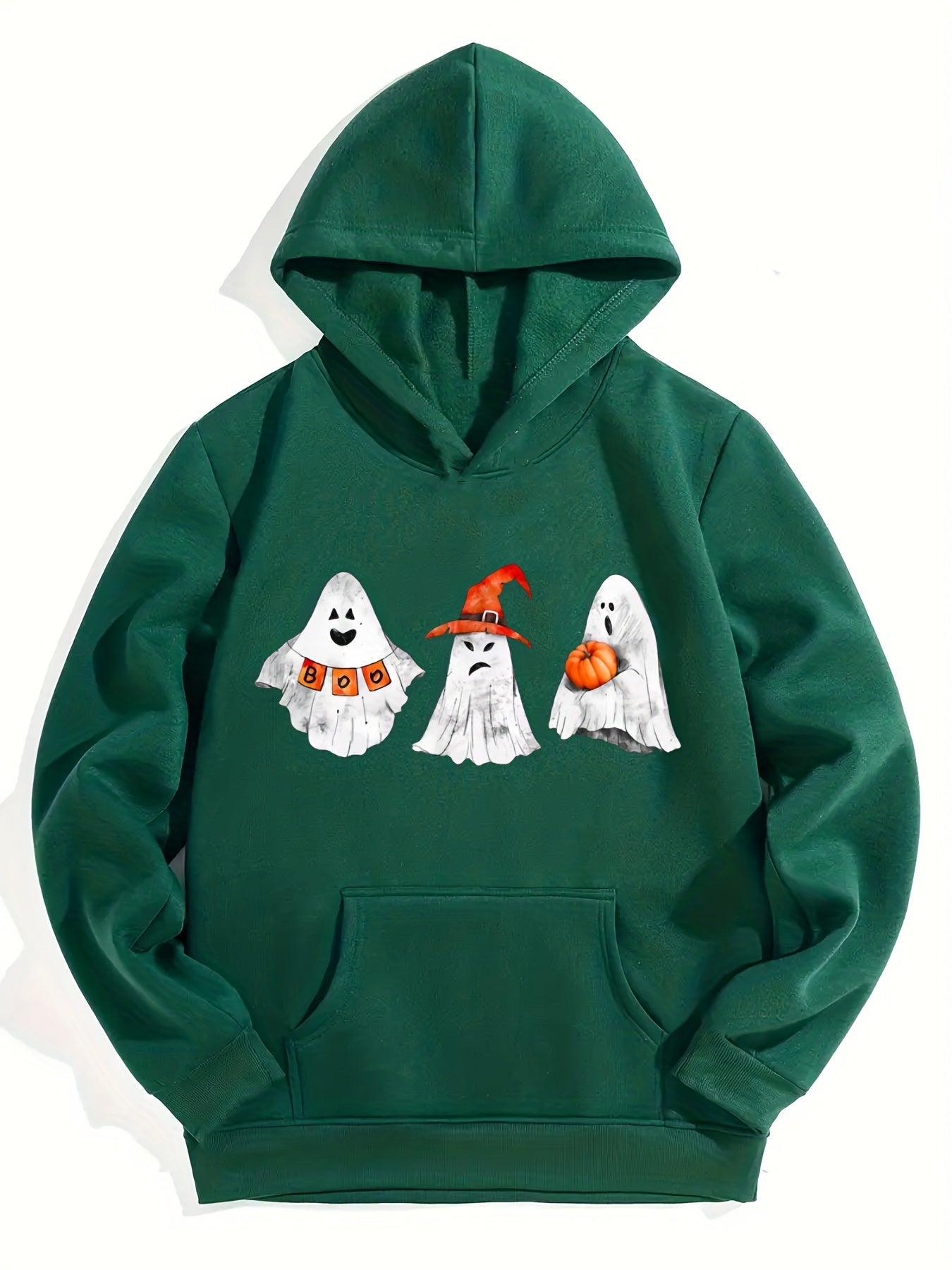 Ghost Pattern Hoodie for Girls Halloween Party Sweatshirt Top