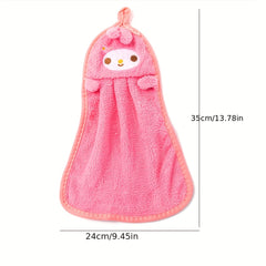 Fast Drying Coral Fleece Hanging Towel for Bathroom and Kitchen
