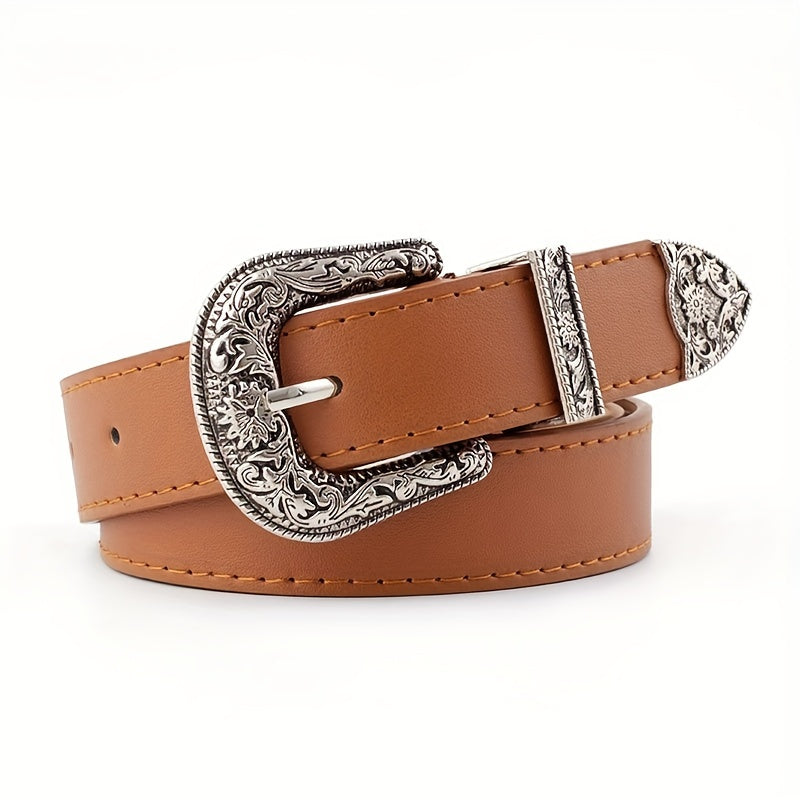 Girls Retro Buckle Belt for Pants Jeans Skirt