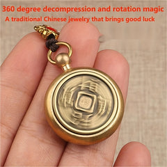 Brass Fengshui Coin Lucky Keychain Bag Purse Ornament