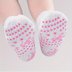 3 Pairs Washable Thermal Socks Massage Footbed Anti-odor One Size 35