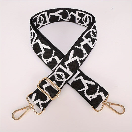 Letter Embroidery Wide Shoulder Strap for Crossbody Bag